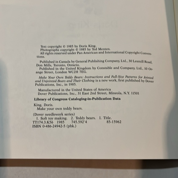 NWT Make Your Own Teddy Bears Instructions Patterns Clothing BOOK Crafters - Picture 6 of 17